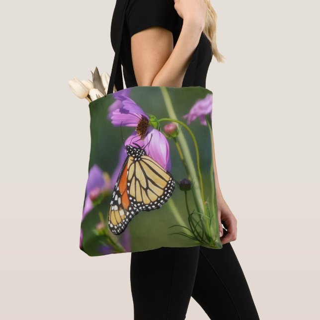 Bolsa Tote Saco de Compras de Flor de Borboleta Monarca (Close Up)
