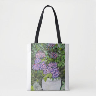 Bolsa Tote Saco de Compras de Flor de Hortênsia