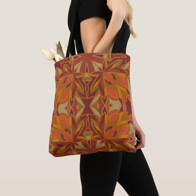 Bolsa Tote Saco de compras de folhas de outono personalizável (Close Up)
