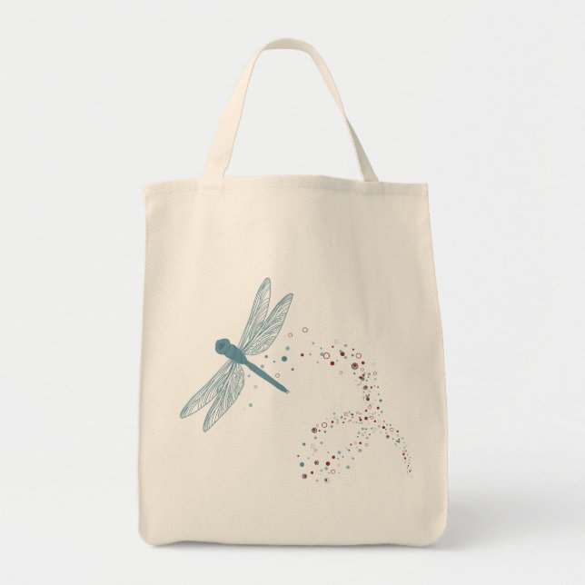 Bolsa Tote saco de compras de libélula (Frente)