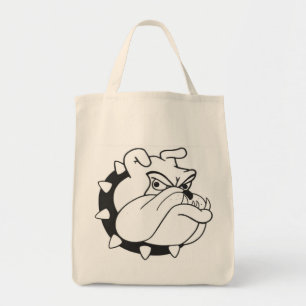 Bolsa Tote Saco de compras de lona com retrato de Bulldog Ing