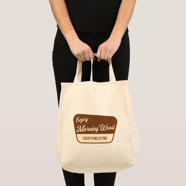 Bolsa Tote Saco de Compras de Manhã Divertido Presente de Hum (Frente (produto))