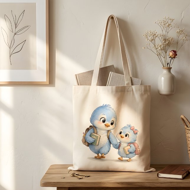 Bolsa Tote Saco de Compras de Mercearia Blue Bird (Criador carregado)