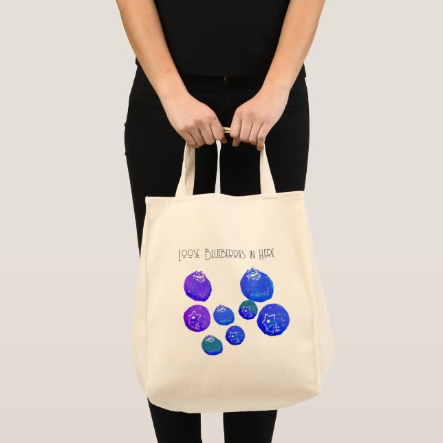 Bolsa Tote Saco de Compras de Mirtilo (Frente (produto))