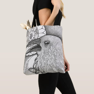 Bolsa Tote Saco de compras de observação de corvos
