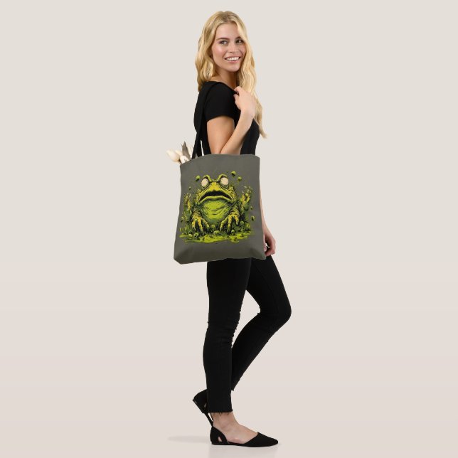 Bolsa Tote Saco de Compras de Sapo Mutante Tóxico Assustador (No(a) Modelo)