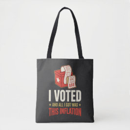 Bolsa Tote Saco de Compras de Supermercado Divertido Eu Votei