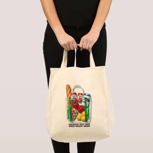 Bolsa Tote Saco de Compras de Supermercado Reutilizável (Frente (produto))