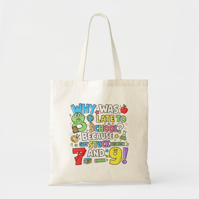 Bolsa Tote Saco de Compras Dia do Número | Números de Matemát (Frente)