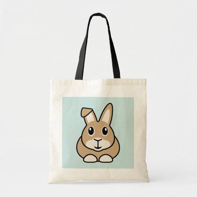 Bolsa Tote Saco de compras do coelho dos desenhos animados (Frente)