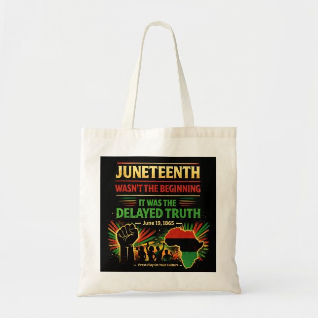 Bolsa Tote Saco de Compras do Juneteenth (Frente)