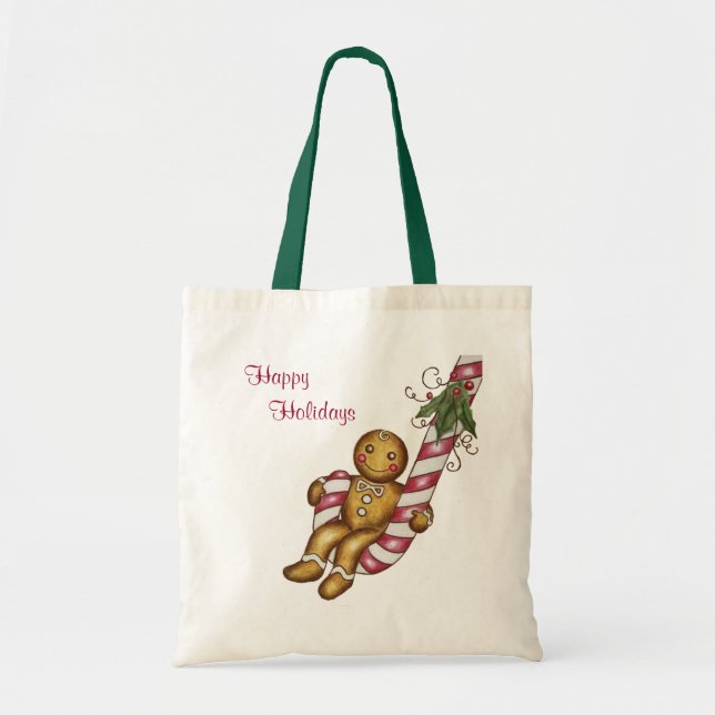 Bolsa Tote Saco de compras do Menino de Pão de Mel (Frente)
