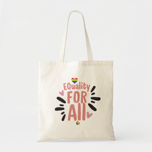Bolsa Tote Saco de Compras do Mês do Orgulho da Igualdade – A (Frente)