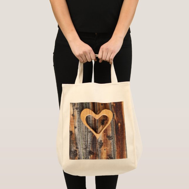 Bolsa Tote Saco de Compras em Forma de Coração (Frente (produto))