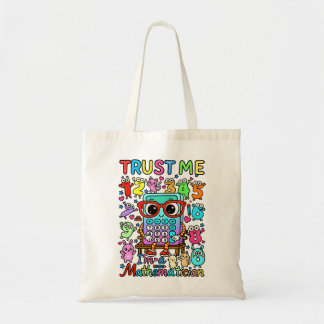 Bolsa Tote Saco de compras engraçado de números de matemática