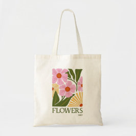 Bolsa Tote Saco de Compras Estético de Flores | Floral Vintag