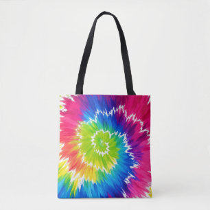 Bolsa Tote Saco de Compras Estético Espiral Colorido