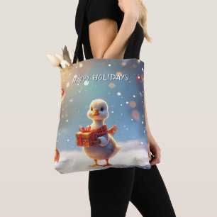 Bolsa Tote Saco de Compras Férias Pato Pequeno