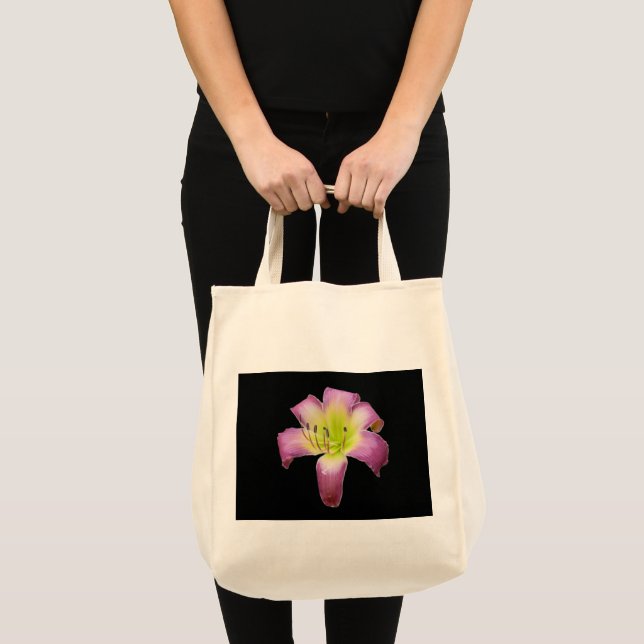 Bolsa Tote Saco de Compras Lírio Roxo (Frente (produto))