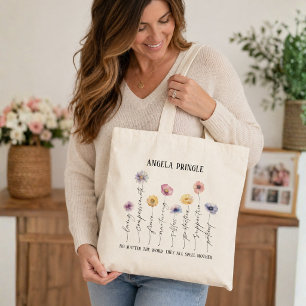Bolsa Tote Saco de Compras Mãe em Flor