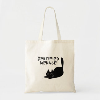 Bolsa Tote Saco de Compras Menace Certificado - Preto
