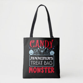Bolsa Tote Saco de Compras Monstro de Doces Personalizados do