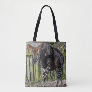 Bolsa Tote Saco de compras Okapi no zoológico