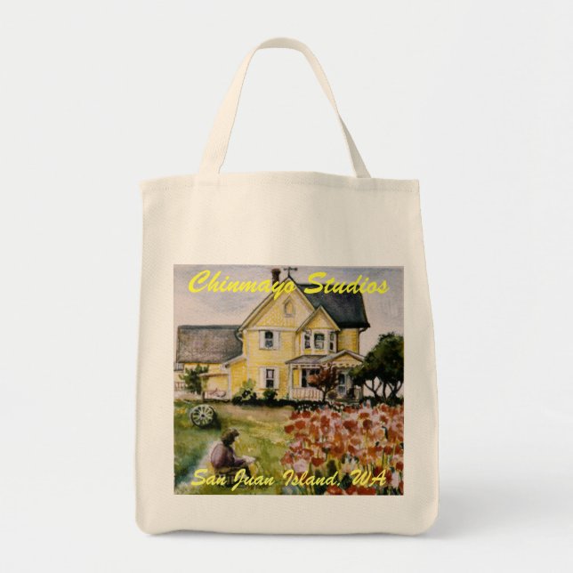 Bolsa Tote Saco de compras orgânicas de tulipas (Frente)