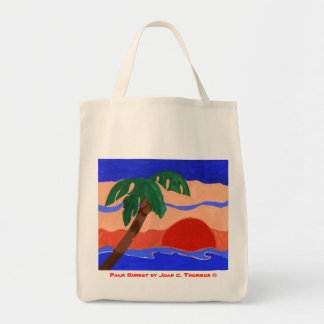 Bolsa Tote Saco de Compras Orgânicas Palm Sunset