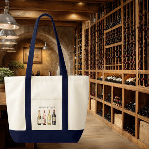 Bolsa Tote Saco de Compras para Amantes de Vinho com Dito Div