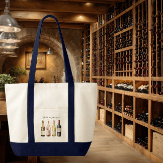 Bolsa Tote Saco de Compras para Amantes de Vinho com Dito Div