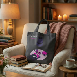 Bolsa Tote Saco de compras para clube do livro com nome perso
