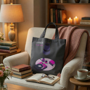 Bolsa Tote Saco de compras para clube do livro com nome perso