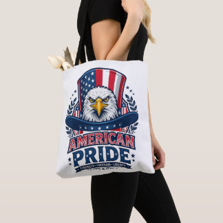 Bolsa Tote Saco de Compras Patriótico Águia Americana Orgulho
