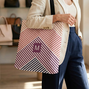 Bolsa Tote Saco de Compras Personalizado Com Padrão de Listra
