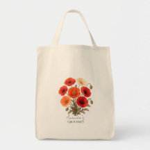 Saco de Compras Personalizado, Flor de Papoula Flo