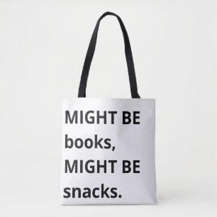 Bolsa Tote Saco de Compras Pode Ser Livros, Pode Ser Lanches,