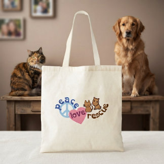 Bolsa Tote Saco de Compras Resgate Paz Amor Pet