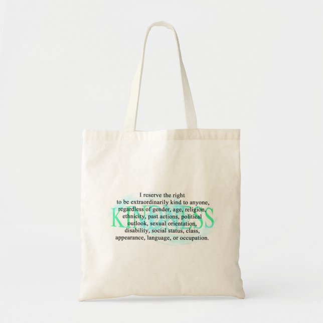 Bolsa Tote Saco de compras reusável da "bondade" (Frente)