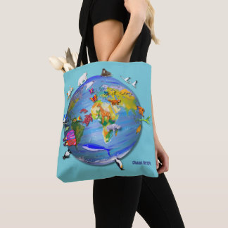 Bolsa Tote Saco de compras reusável - turquesa - terra do