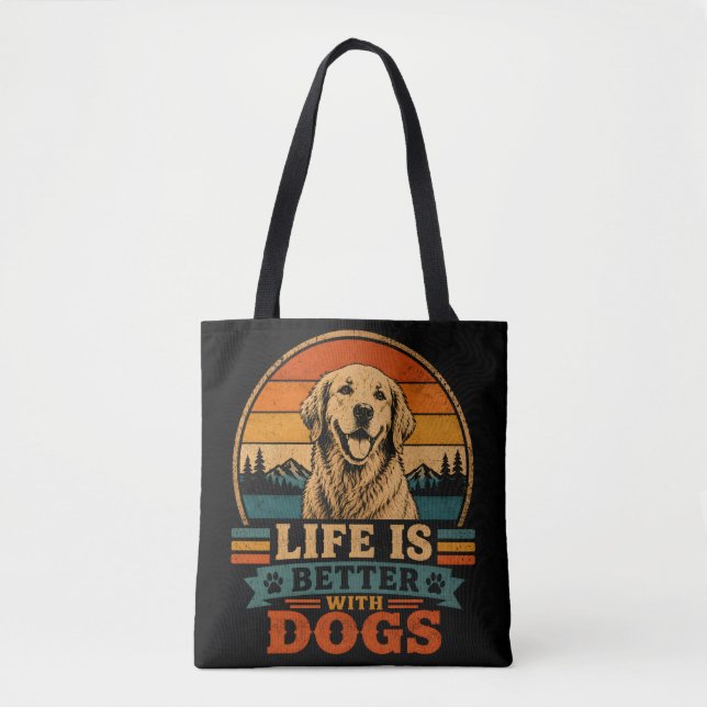 Bolsa Tote Saco de Compras Reutilizável Retriever (Frente)