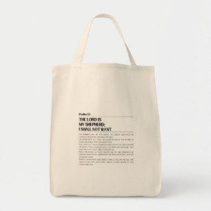 Bolsa Tote Saco de Compras Salmo 23 O Senhor é Meu Pastor
