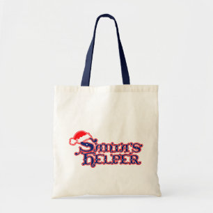 Bolsa Tote Saco de compras sazonal azul vermelho do ajudante