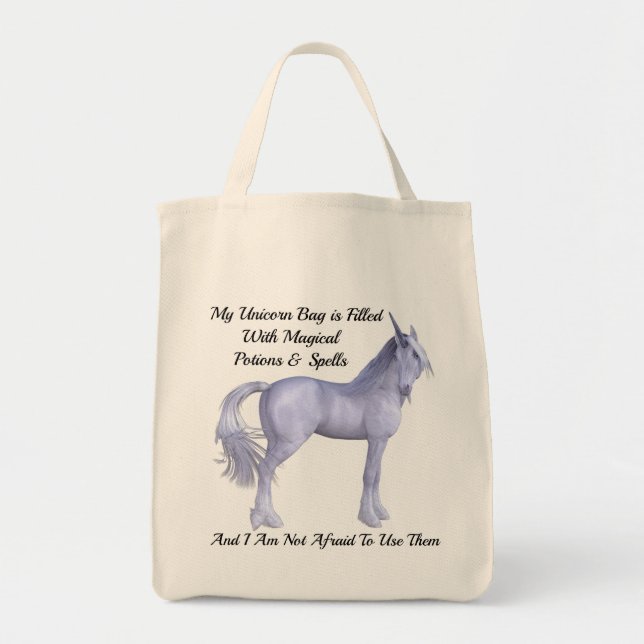 Bolsa Tote Saco de Compras Unicórnio (Frente)