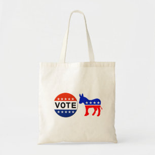 Bolsa Tote Saco de Compras Vote Democrata