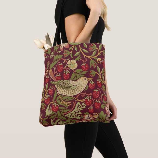 Bolsa Tote Saco de Compras William Morris Strawberry Thief (Close Up)