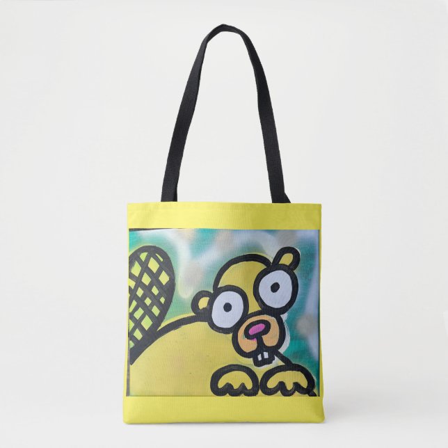 Bolsa Tote Saco de Compras Yellow Beaver (Frente)