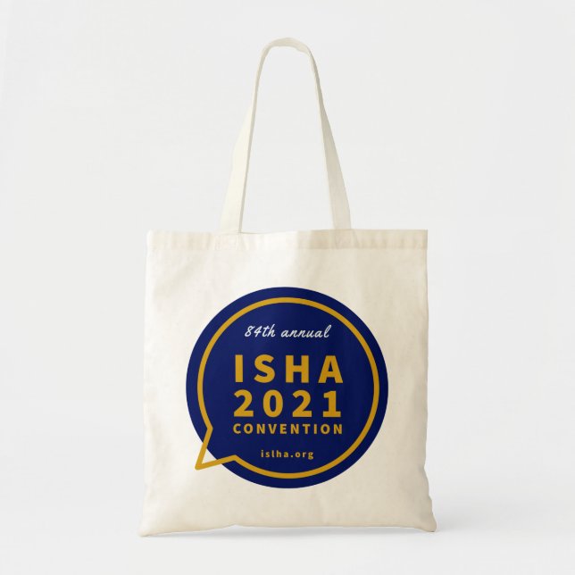 Bolsa Tote Saco de convenção ISHA 2021 (Frente)