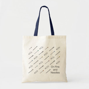 Bolsa Tote Saco de costura "Em pinos e Agulhas"