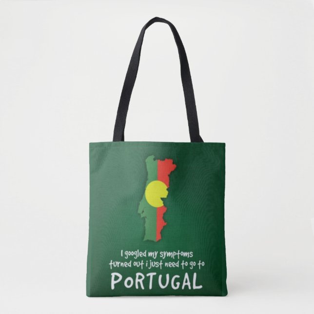 Bolsa Tote Saco de Cotação Engraçado Português (Frente)